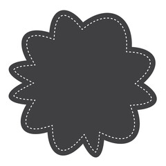 Starburst badge shape, burst wave star, price label sticker