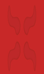 Red vector background in paper cut style