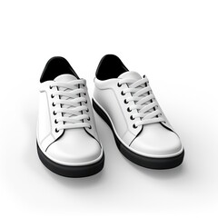 White background cutouts of classic sneakers sport shoe 