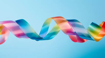 pink, purple, red, blue and yellow ribbons on the soft background
