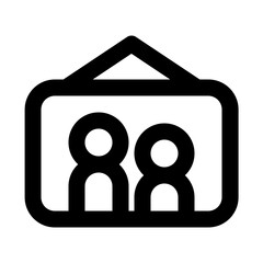 Family Photo Line Icon