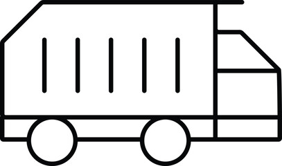 Rounded filled Editable stroke Dumper Truck © GFX Alpha