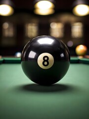 black ball number 8 in billiard
