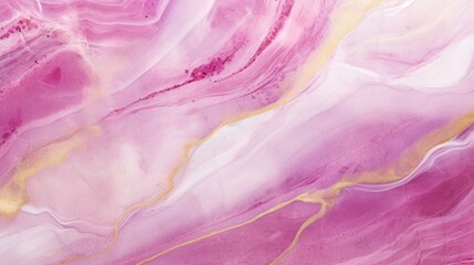 Soft pink marble with delicate gold veins creating a luxurious and chic pattern. - obrazy, fototapety, plakaty