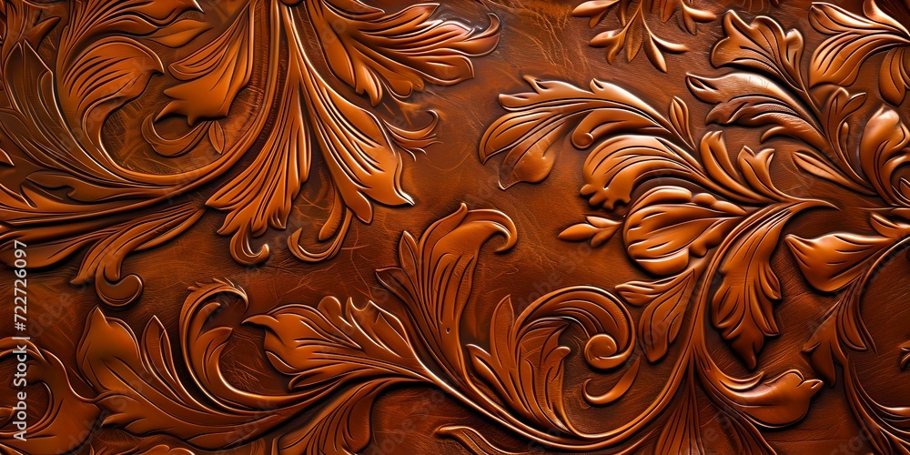 Wall mural intricate baroque wood carving detail. classic ornamentation with elegant curves. perfect for backgr