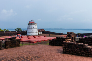 Aguada Fort on a cloudy day, Goa