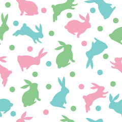 seamless pattern with rabbits