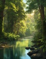 morning in the forest