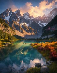 lake in the mountains