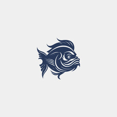 Fish logo design vector template