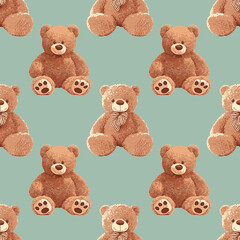 SEAMLESS TEDDY BEAR PATTERN 130