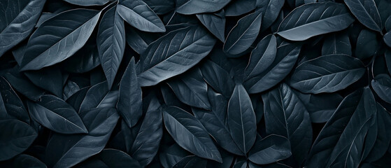 Dark Foliage Texture Background with Lush Leaves. Generative AI. 