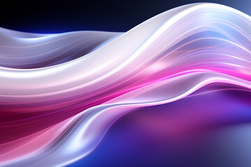 Naklejka premium Colorful Abstract Neon Wave Background created with Generative AI