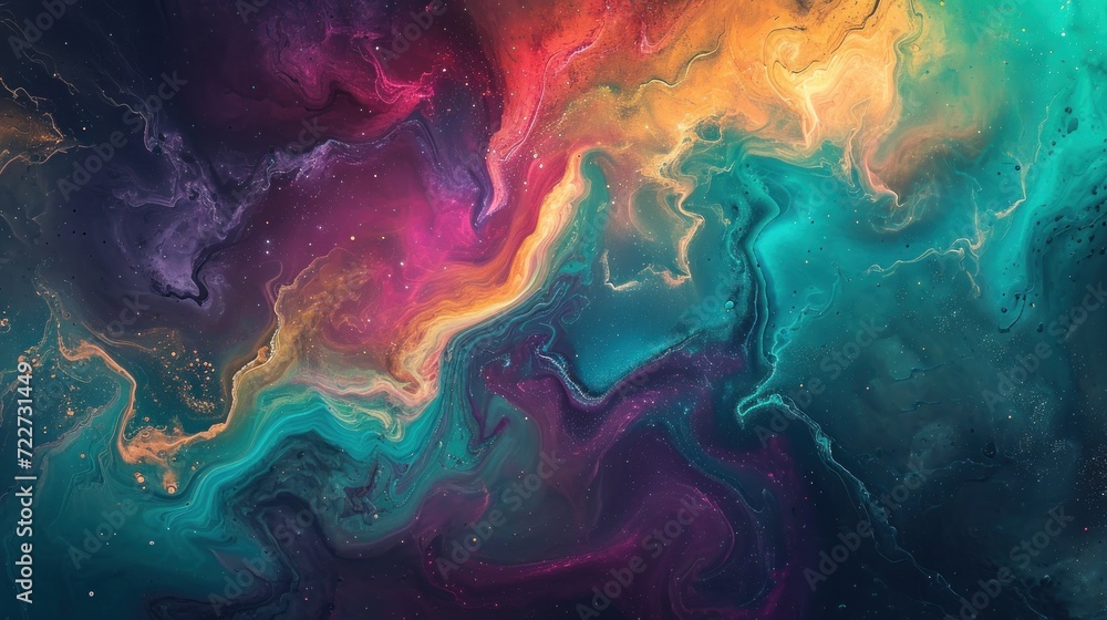 Poster a close up of a multicolored wallpaper with a large amount of space in the middle of it.