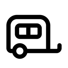 Caravan Line Icon