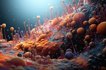 abstract microscopic organisms generative ai