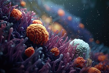 abstract microscopic organisms generative ai