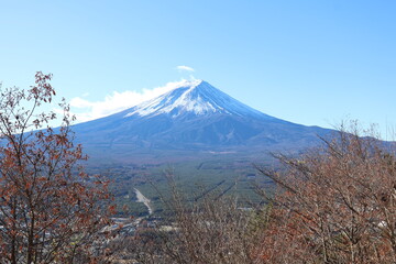 December 1, 2023: Viewing Mount Fuji at Tenjozan Park, Japan