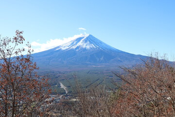 December 1, 2023: Viewing Mount Fuji at Tenjozan Park, Japan