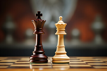 King and Queen on the chess board