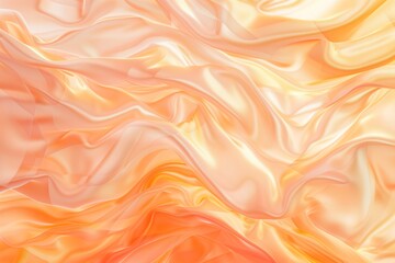 Obraz premium Peach Silk Waves Abstract
