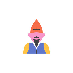 Novruz holiday character Kosa flat icon