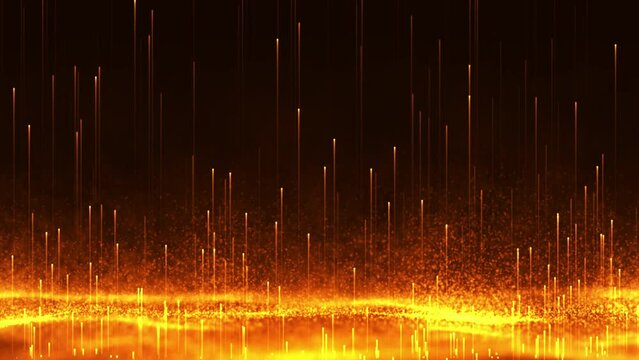 Abstract gold motion background, moving wave and move up