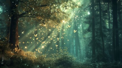 Obraz premium Enchanted Forest: Where Nature's Magic Comes Alive