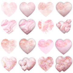 soft pink marble hearts background