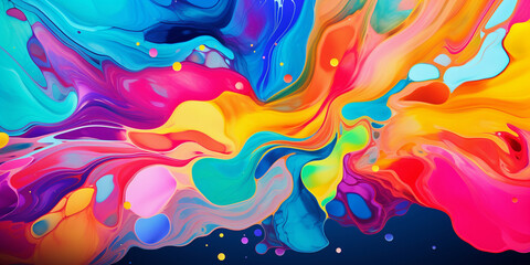 Wallpaper Colorful Background, Fluid Irregular Color Gradient.