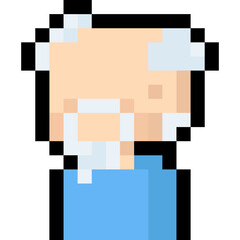 Pixel art portrait granny icon 2