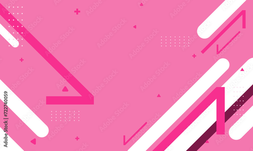 Aufkleber abstract pink geometric background. dynamic shapes composition vector design