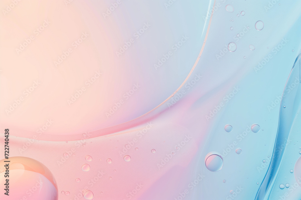 Poster abstract background with soap bubbles and water droplets. soft colors. background image. created wit