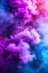 Fototapeta premium Smoke bomb, color explosion, vivid background smoke, fog and dust of colorful shades.
