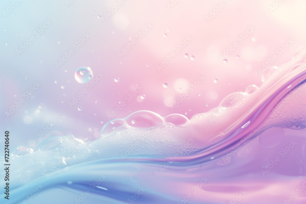 Poster abstract background with soap bubbles and water droplets. soft colors. background image. created wit