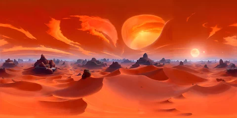 Foto op Canvas desert panorama Dust Storm 002 © Moris