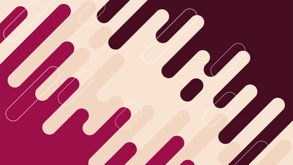 abstract rounded shapes background with red, brown and cream color. desktop wallpaper vector design.