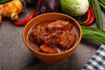 Indian cuisine - spicy chicken vindaloo