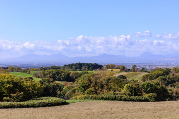 北海道長沼町、丘からの眺め【10月】