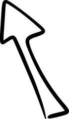 arrow doodle otline vector