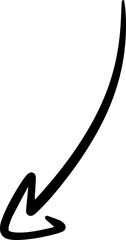 arrow doodle otline vector
