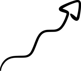 arrow doodle otline vector