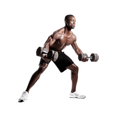 _Attractive_sports_people_are_working_out_with_dumbb