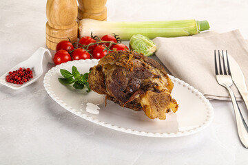 Baked Lamb shank with bone