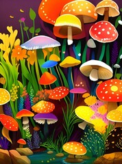 fly mushrooms
