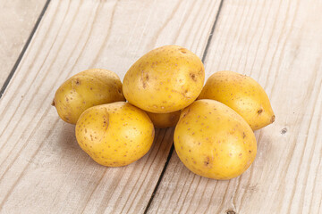 Raw young baby potato heap