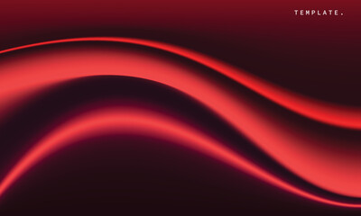 Wavy red gradient mesh background. Fluid vibrant color gradation backdrop design. Abstract trendy smooth background for poster, banner, cover, leaflet, catalog, or flyer.