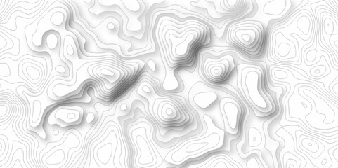 Topographic map. Geographic mountain relief. Abstract lines background. Contour maps. Vector illustration, Topo contour map on white background, Topographic contour lines vector map seamless pattern.