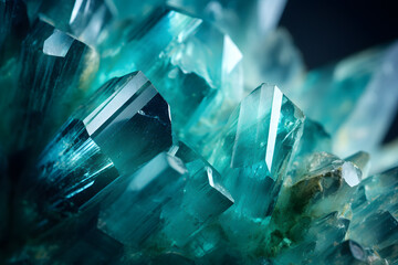 Close up of blue Amazonite crystal