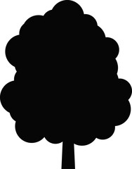 Vintage trees silhouettes set in monochrome style isolated vector illustration